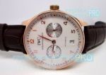 Copy IWC Portuguese 7 Days Power Reserve Watch - White Dial Rose Gold Bezel